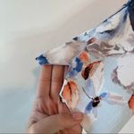 BonWorth Cardigan Open Front 3/4 Sleeve Floral Blue Size M Photo 6