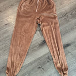 SKIMS  Velour Lounge Joggers XS Mocha Brown Soft Cozy Sweatpants Photo 0