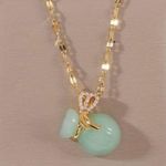 18K Gold Plated Chinese Money Bag Necklace Photo 0