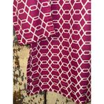 Brooks Brothers 346  Tunic Top size XS Pink Geometric V-neck Photo 3