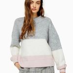 Topshop Striped Colorblock Chunky Sweater Photo 0
