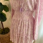 House of Harlow 1960 | Lavender Ruffle Paisley Mini Dress Purple Size M Photo 3
