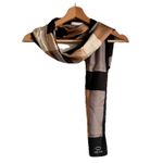 Oscar de la Renta VTG Y2K Geometric Rectangle Silk Scarf 11.5 x 53" Feminine Photo 5