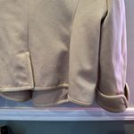 Talbots Grace Fit Double Breasted Blazer Jacket Cotton Silk Khaki Tan size 8 Photo 3