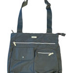 Baggallini  Gray Nylon Zip Entry Crossbody Bag Travel Pockets Lightweight Purse Photo 0