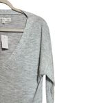 Lou & grey by LOFT Tunic Top Womens Medium Gray Marled Stretch V Neck Blouse Photo 2