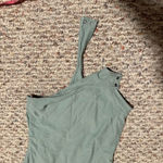 Abercrombie & Fitch Seamless Bodysuit Double Layer Moss Green High Neck-Size XS Photo 3