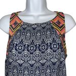 THML ANTHROPOLOGIE ‎ Mixed Print Embroidered Split Back Sleeveless Top EUC Small Photo 2