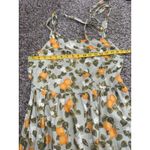 NWT Dip Fruit Print Maxi Sundress Sz L Orange Boho Cottagecore Tie Shoulder Green Size L Photo 8
