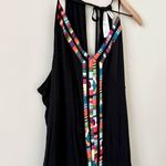 Nanette Lepore Sleeveless Romper in Black with Multi Pattern Accent - Size M Photo 2