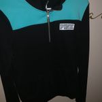 PINK - Victoria's Secret Black And Teal Quarter Zip Photo 0