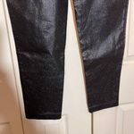 Versona  Contemporary Black Faux Leather Sparkle Leggings Size 12 Photo 8