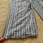 Hollister Ultra High Rise Linen Blue Striped Tie Pants Photo 3