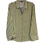 Green & White Striped Button Photo 0