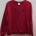 North Pole Size Small Secret Elf Red Crewneck Sweatshirt. Preloved Photo 0