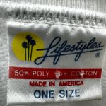 Vintage Lifestyles Christmas Sweatshirt Reindeer 90s USA Puff Print White OS XL Photo 1