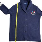 Ralph Lauren Polo VINTAGE 1991 Cross Flags Shawl Cotton Cardigan Women L Photo 5