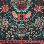 Verte Skirt Sz Small Boho Bohemian Festival Tribal Embroidered Mini Earthy Black Photo 6