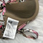 H&M  olive green floral push up bikini top Photo 2