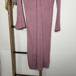 Anthropologie  Purple Long Shine Shimmer Cardigan‎ Size Medium Photo 2