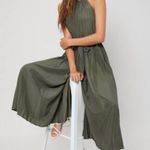 Lulu's Sage Green Elastic Waist dress Photo 0