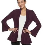Apt. 9  womens cardigan small plumeria ribbed cuffs bell sleeves long sleeve Photo 0