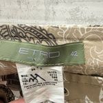 ETRO Paisley Brown Cream Cotton Elastane Blend Pants Made in Italy Sz 42 (6) Photo 5