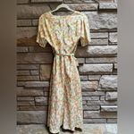 Ivy City Co faux wrap Lyra Midi Dress Yellow Floral Print Cottagecore size 2 Photo 2