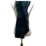 Modcloth  Tartan Plaid Blanket Scarf Green One Size Photo 5