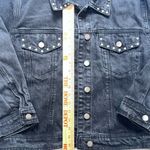 Forever 21  Women's Black Studded Denim Jacket Size L Casual Photo 2