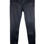 CURRENT ELLIOT The Soho Zip Stiletto Black Coated Skinny Jeans Moto Size 25 Photo 3