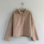 Urban Outfitters NWT  Felicity Reversible Faux Fur Suede Beige Jacket Photo 4