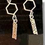 Hypoallergenic United States Army Dangle Earrings Plastic Hooks NEW! Patriotic Silver Photo 1