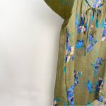 French Connection Silk Blouse Size 10 Floral Long Sleeve Tie Neck Photo 5
