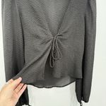Urban Outfitters  Black Sheer Long Sleeve Blouse Tie Bow Size XS Photo 2