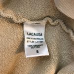 Lacausa Womens Cyrus Raglan Sweatshirt Lightweight Terry Organic Cotton Beige S Photo 5