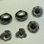 Dress Up Lot Of 3 Statement Vintage / Modern Clip On Clip-on Earrings Photo 0