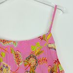 Aerie NWT  Floral Cropped Swing Tank Top Metallic Pink Size Medium M NEW Photo 2