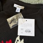 Croft & Barrow  Scottie Dog Sweater Black Womens Size XL NWT Pullover Cotton Photo 4