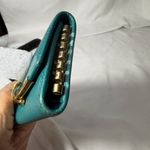 Salvatore Ferragamo  Gancini 6 Key and Card Holder Green Leather EUC Photo 5