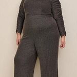 Torrid Gold Glitter Knit Sweetheart Neck Jumpsuit - New - Size 12 Photo 0