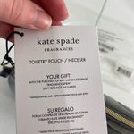 Kate Spade NEW  women’s dark gray polka dotted spotted gold hardware toiletry bag Photo 3