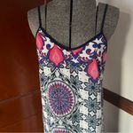 Miami White and Gray Spaghetti Strap Resort Maxi Sundress Photo 1