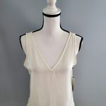 Who What Wear White Sleeveless Oversize Peplum Top Size S Photo 2
