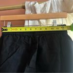 J.Crew Tall Linen-cotton Blend Drawstring Pants Black Pull On NWT Size 0T Photo 5