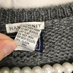 Vintage Bobble Hand Knit Cropped Cardigan Sweater Cottagecore Grannycore Size M Gray Size M Photo 6