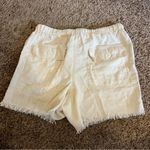 Free People Tomboy Shorts Linen Blend Loose Baggy Pockets Raw Hem Ivory Photo 4