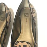 Anne Klein Suede Leopard Gold Trim Flats Photo 6