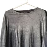 Juicy Couture Velour Sweatshirt Rhinestone Logo Gray Women's Size L Long Sleeve Photo 1