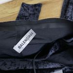 Balenciaga Demna Draped Front Leggings Womens 34 Black Crushed Velvet Stretch Photo 7